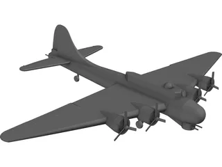 Boeing B-17 Flying Fortress 3D Model