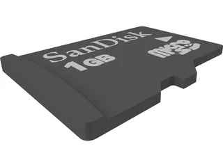 Micro SD Card 3D Model
