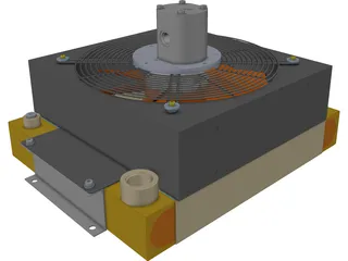 Hydraulic Oil Cooler 3D Model