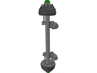 Trailer Axle 3D Model