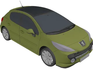 Peugeot 207 5-doors 3D Model