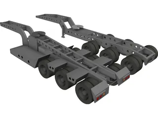 Long Load Trailking Decker Trailer 3D Model