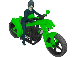 Lady Snake Moto 3D Model