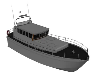 Mersey Class Lifeboat 3D Model