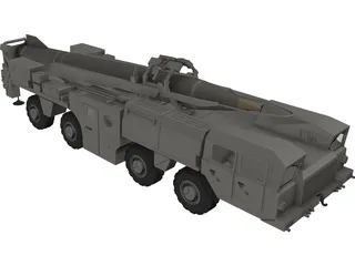 Scud Missile Launcher Maz 3D Model