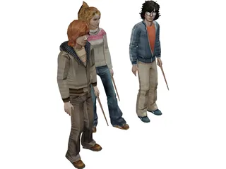 Harry Potter Characters 3D Model
