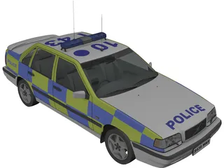 Volvo 850 Police 3D Model