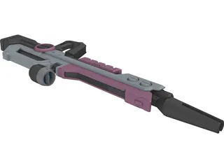 Laser Rifle 3D Model