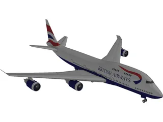 Boeing 747 British Airways 3D Model