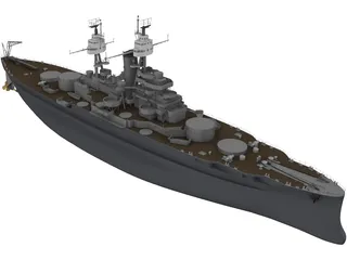 USS Oklahoma 3D Model