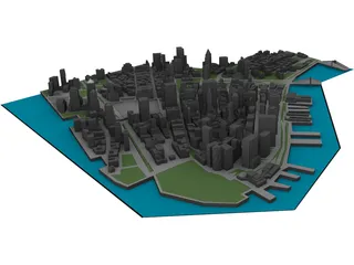 New York City Downtown 3D Model