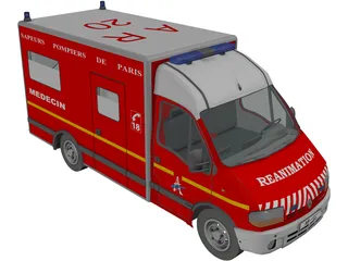 Renault Master Ambulance 3D Model