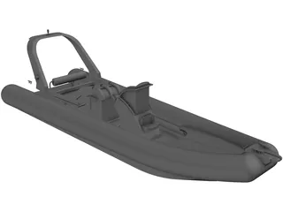 Rigid Inflatable Boat 3D Model