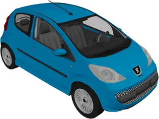 Peugeot 107 3D Model