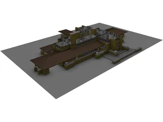 Frank Lloyd Wright Darwin Martin House 3D Model