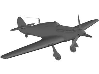 Hawker Hurrikane Mk1 3D Model