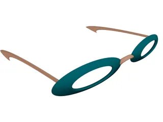 50s Style Glasses 3D Model