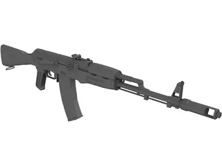 Kalasnikov AK-74 3D Model