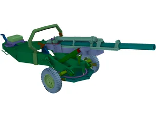 M102 Howitzer (105mm) 3D Model