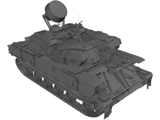 ZSU-23-4M Shilka 3D Model