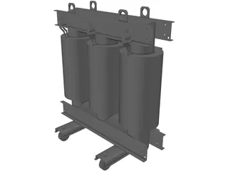 Power Electric Transformer 3D Model