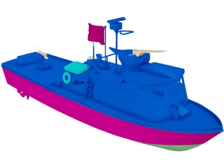 U.S. Navy Swift Patrol Boat 3D Model