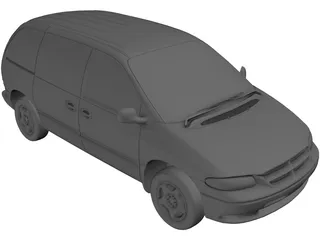 Dodge Caravan (2000) 3D Model