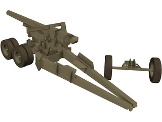 Howitzer (203 mm) 3D Model