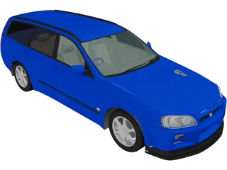 Nissan Steaga with Skyline Conversion 3D Model