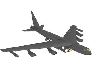 Boeing B-52 Stratofortress 3D Model