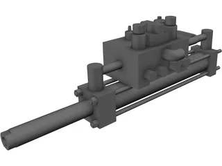 Hidraulic Actuator 3D Model