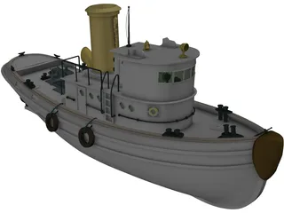 Coast Guard Tug 3D Model