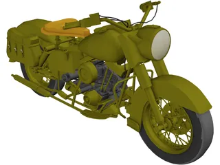 Harley-Davidson US Army (1940) 3D Model