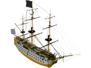 HMS Victory 3D Model