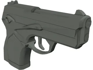 Berretta 9mm Pistol 3D Model