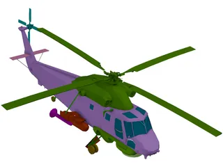 Kaman SH-2F Seasprite 3D Model