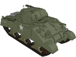 M4A3 (75) W Sherman 3D Model