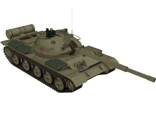 T-62A Russian Tank 3D Model