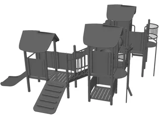 Kids Outdoor Playset 3D Model