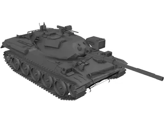 Type 74 Tank 3D Model