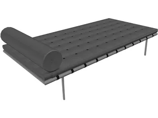 Mies Barcelona Couch 3D Model