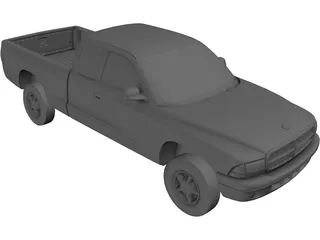 Dodge Dakota Extended Cab (1997) 3D Model