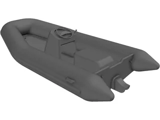 Tender Boat Inflatable [+Jet] 3D Model