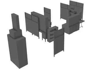 Office Furniture 3D Model