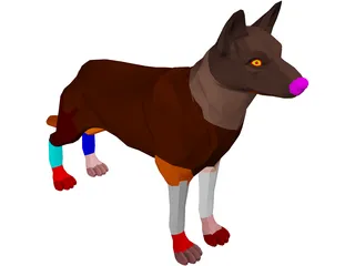 Dog German Shepherd 3D Model