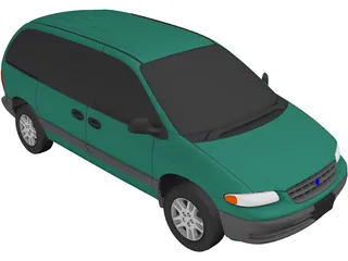 Plymouth Voyager SE (1996) 3D Model