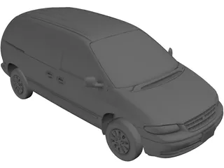 Plymouth Voyager (1997) 3D Model