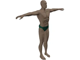 Swimmer Athlete 3D Model