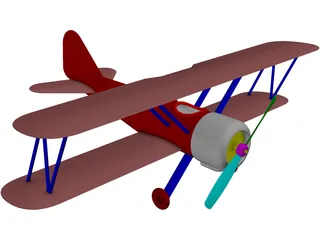 Biplane 3D Model