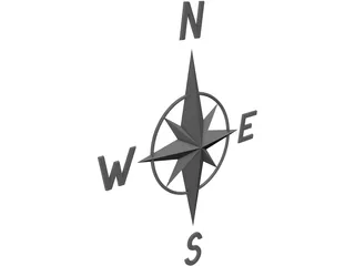 Compass Rose 3D Model